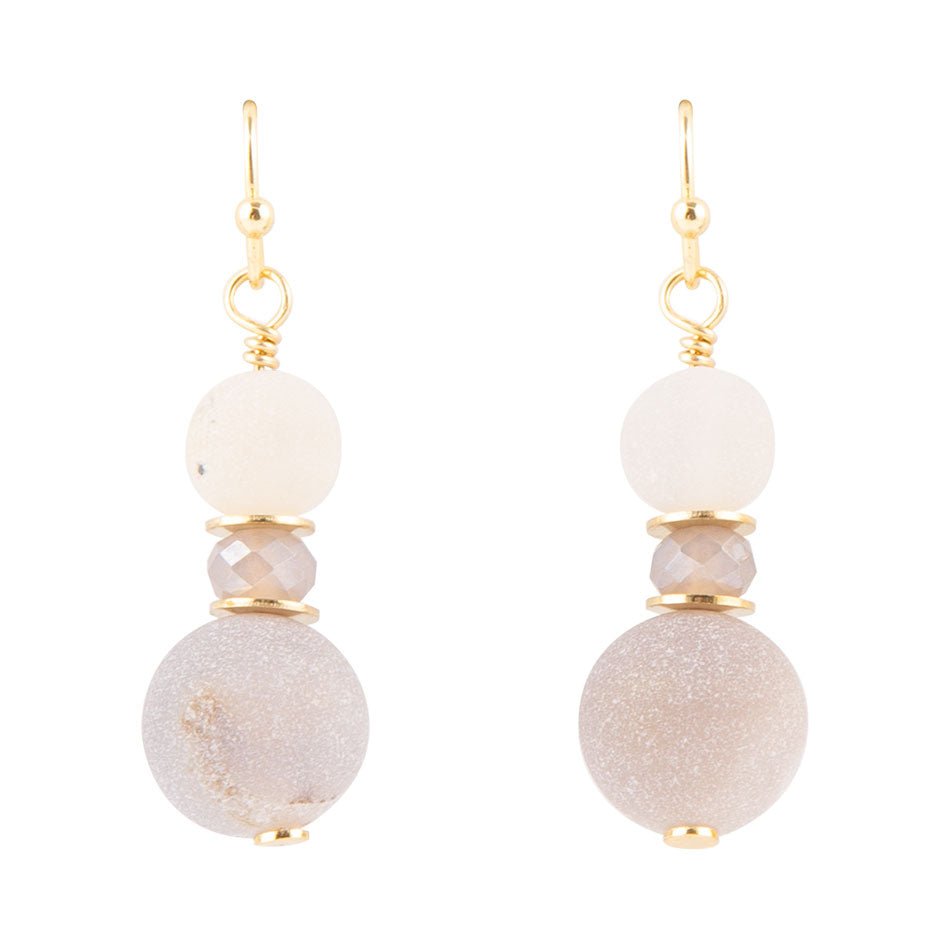 Natural Agate Drop Earrings