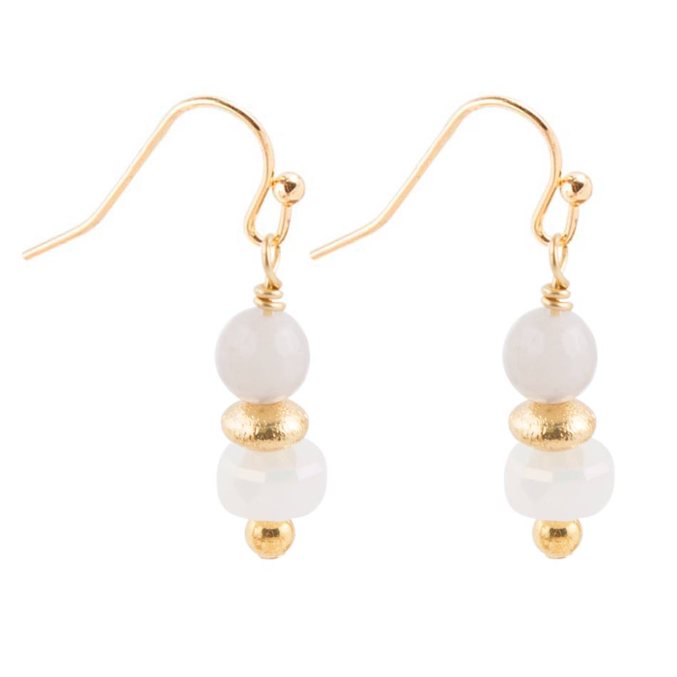 Natural Shine Agate Drop Earring