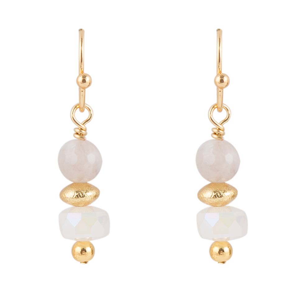 Natural Shine Agate Drop Earring