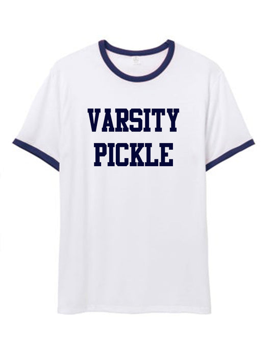Collegiate Ringer Pickleball T-Shirt Unisex
