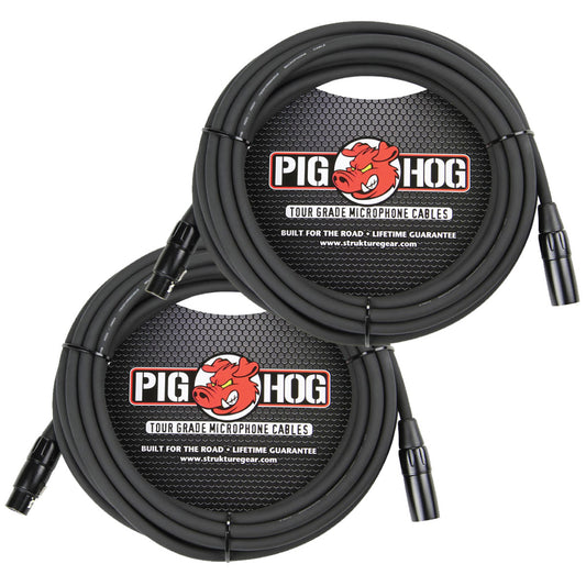 XLR High Performance 8mm Microphone 30 Foot Mic Cable Pig Hog