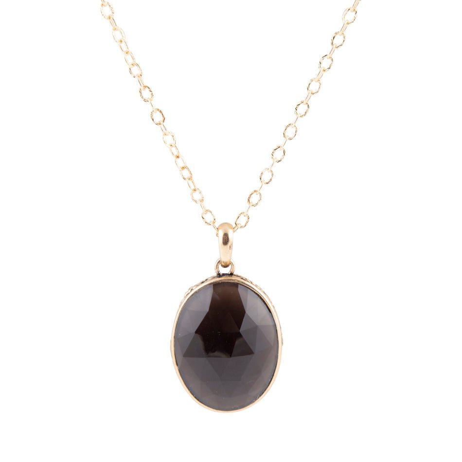Nested Smoky Quartz Pendant Necklace
