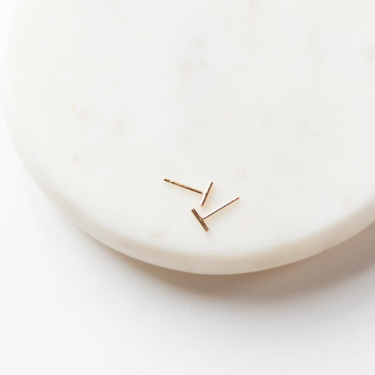 Bar Post Earrings 6mm Stud Earrings Sela Designs