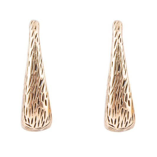 Nomad Textured Golden Half Hoop Earrings