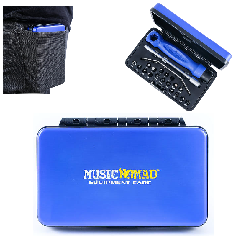 Premium Guitar Tech Screwdriver and Wrench Set with Key Bits Music Nomad MN229