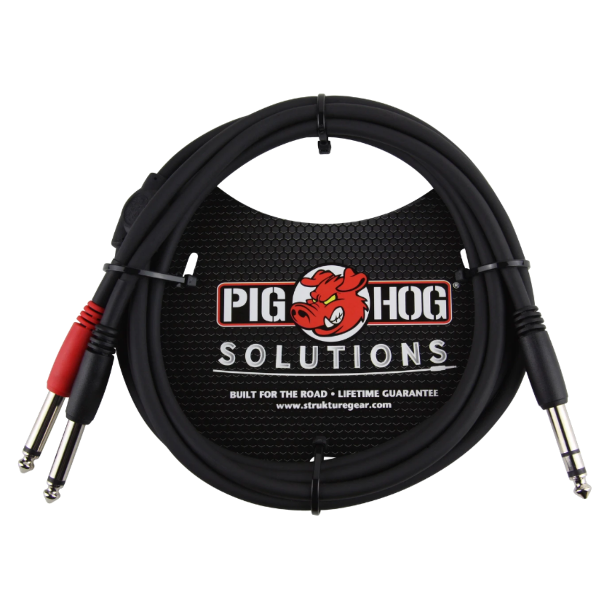 1/4' TRS Stereo Male to Dual 1/4' Mono Male Insert Cable 6ft Pig Hog Solutions