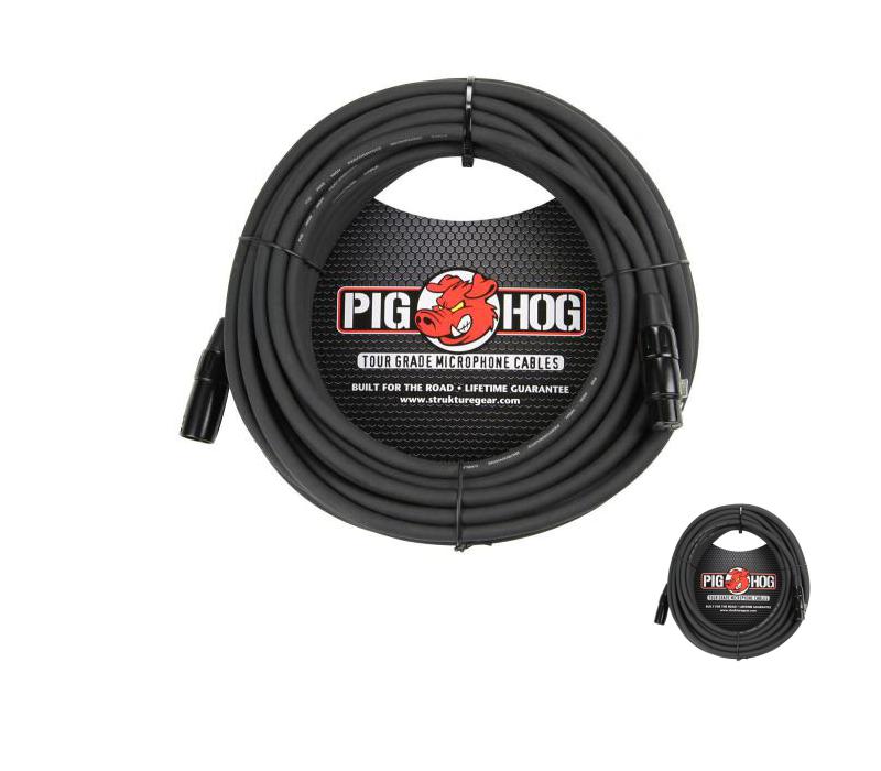 XLR High Performance 8mm Microphone Mic Cable 100 Foot Pig Hog