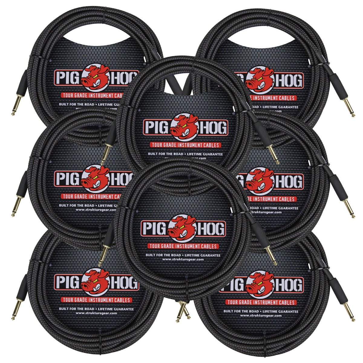 Woven Black Vintage Series Instrument Cable 20 Ft Pig Hog