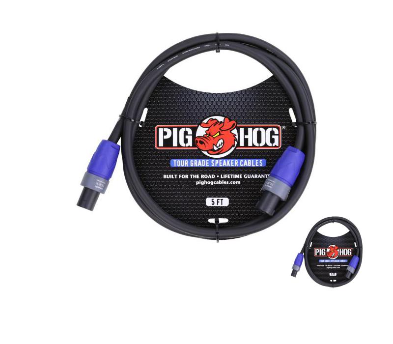 Pig Hog 14 Gauge 5ft Speaker Cable Speakon To Speakon PHSC5SPK
