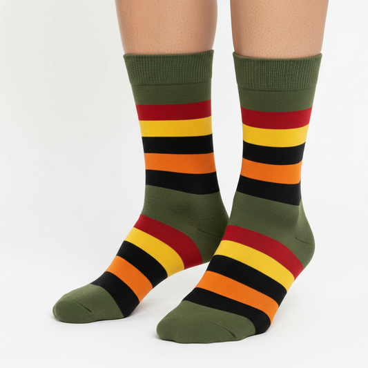 Olive Pine Comfy Socks Soft Cotton Blend ModSoles