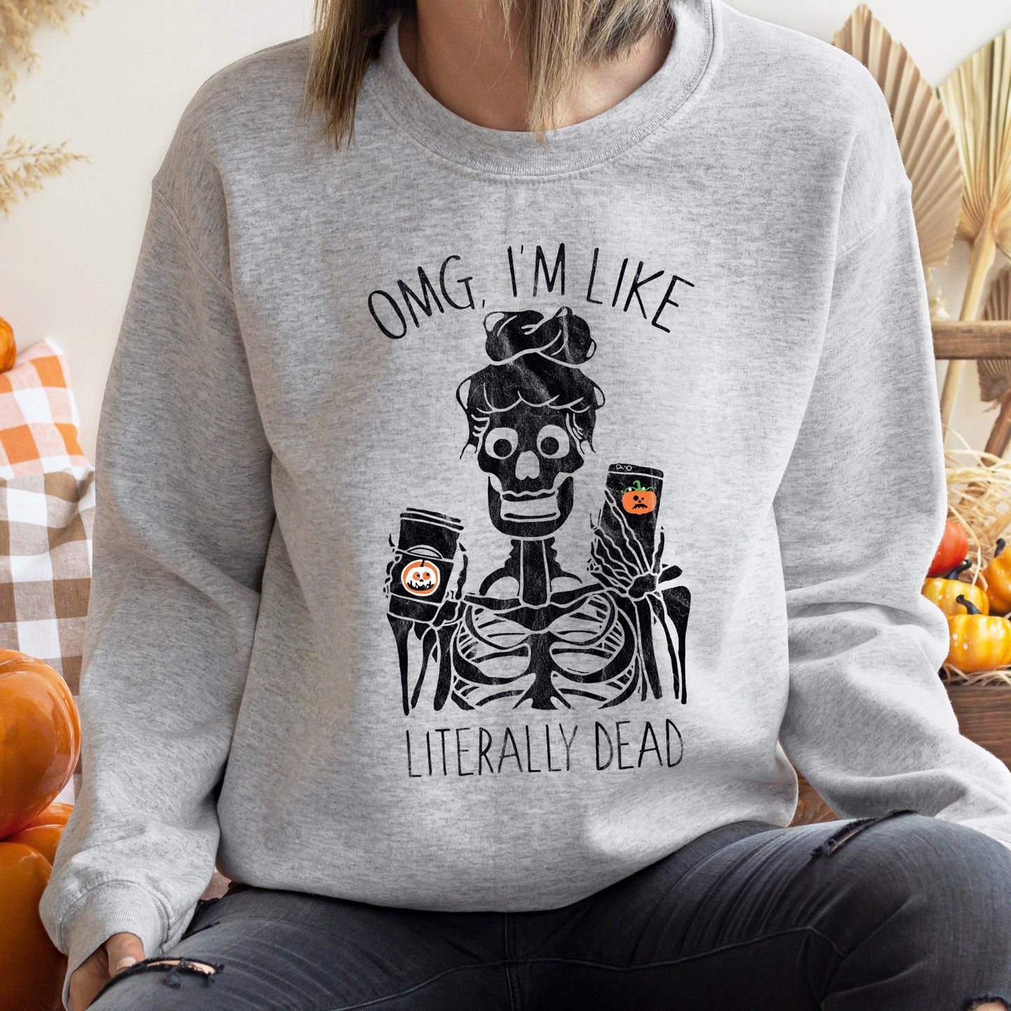 Literally Dead Vintage Halloween Sweatshirt