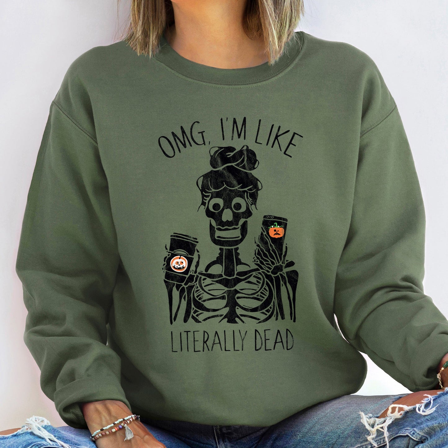Literally Dead Vintage Halloween Sweatshirt