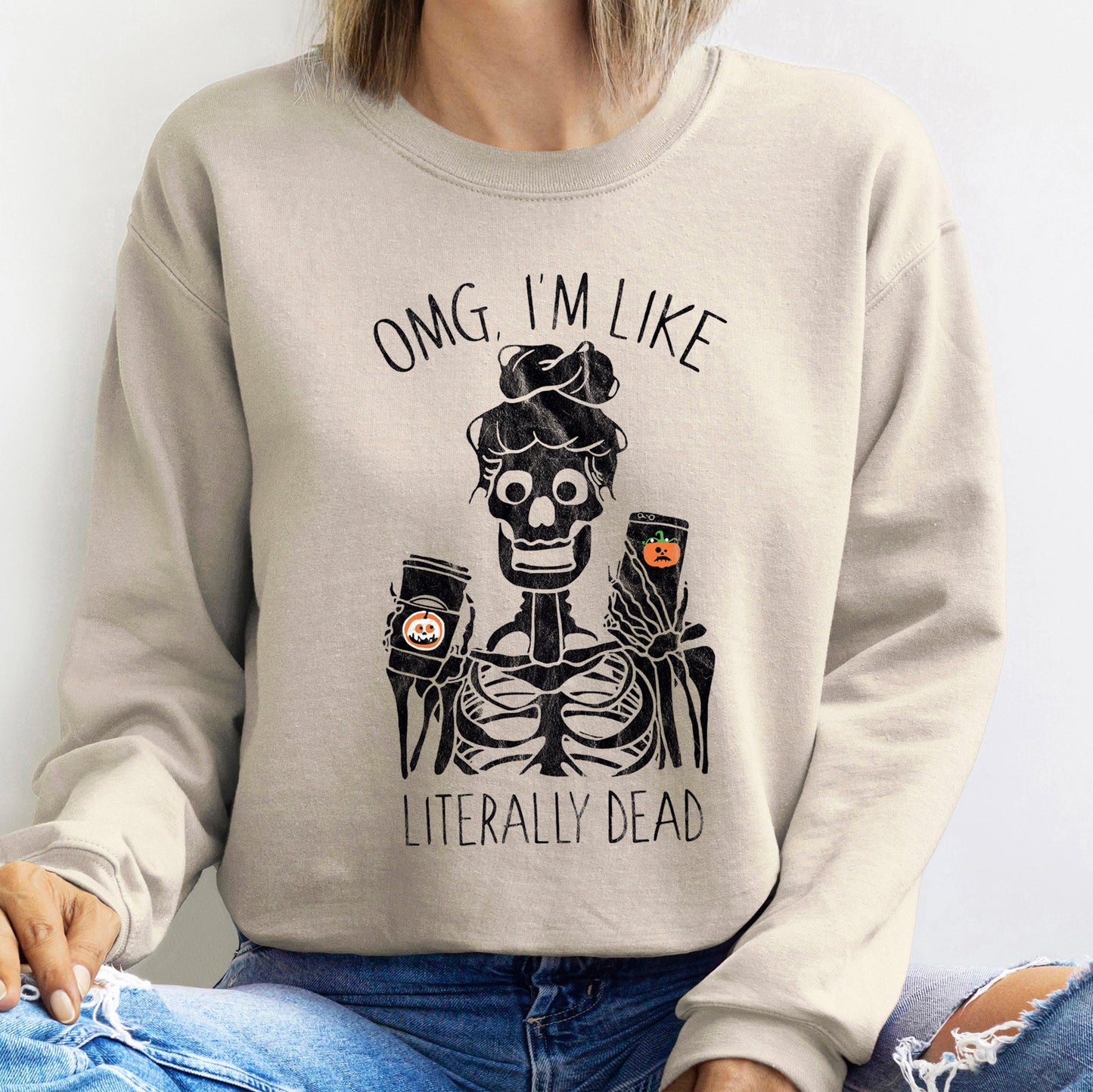 Literally Dead Vintage Halloween Sweatshirt