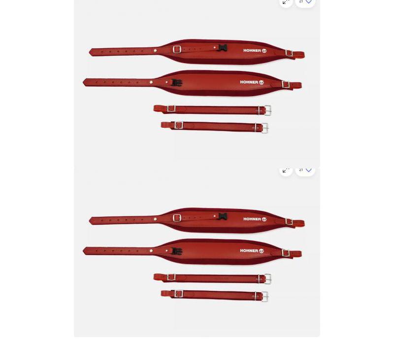 Hohner ACC16 X-Large RED 42" Leather Accordion Strap - Red, NEW