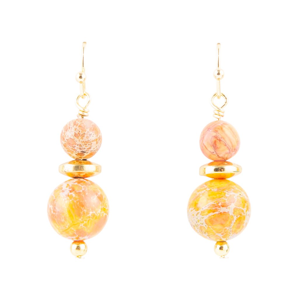 Orange Jasper Drop Earrings Lightweight Drop Earrings Barse Jewelry