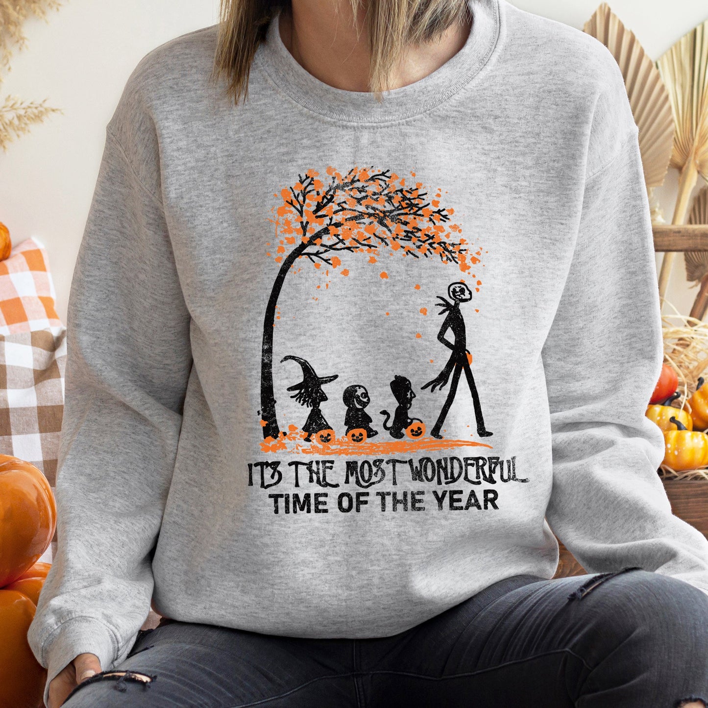 Orange Tree Halloween Sweatshirt