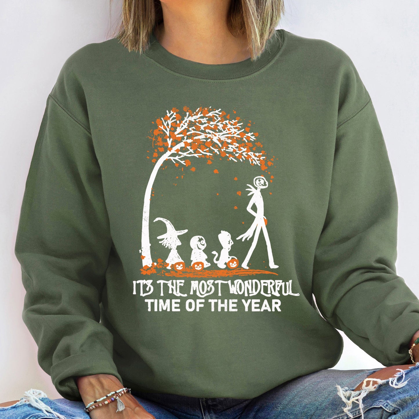 Orange Tree Vintage Halloween Sweatshirt