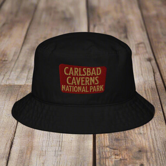 Organic Cotton Embroidered Bucket Hat Carlsbad Caverns National Park