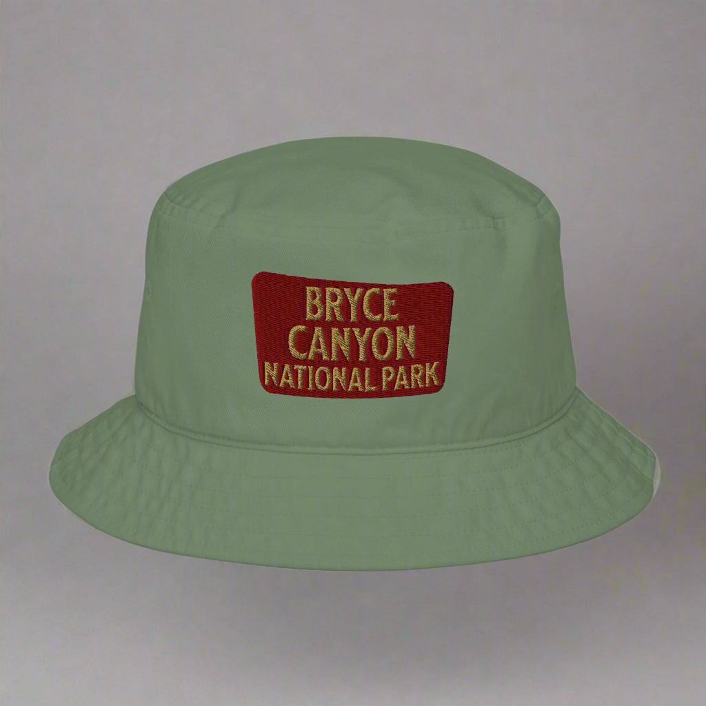 Organic Cotton Embroidered Bucket Hat Bryce Canyon National Park Sign