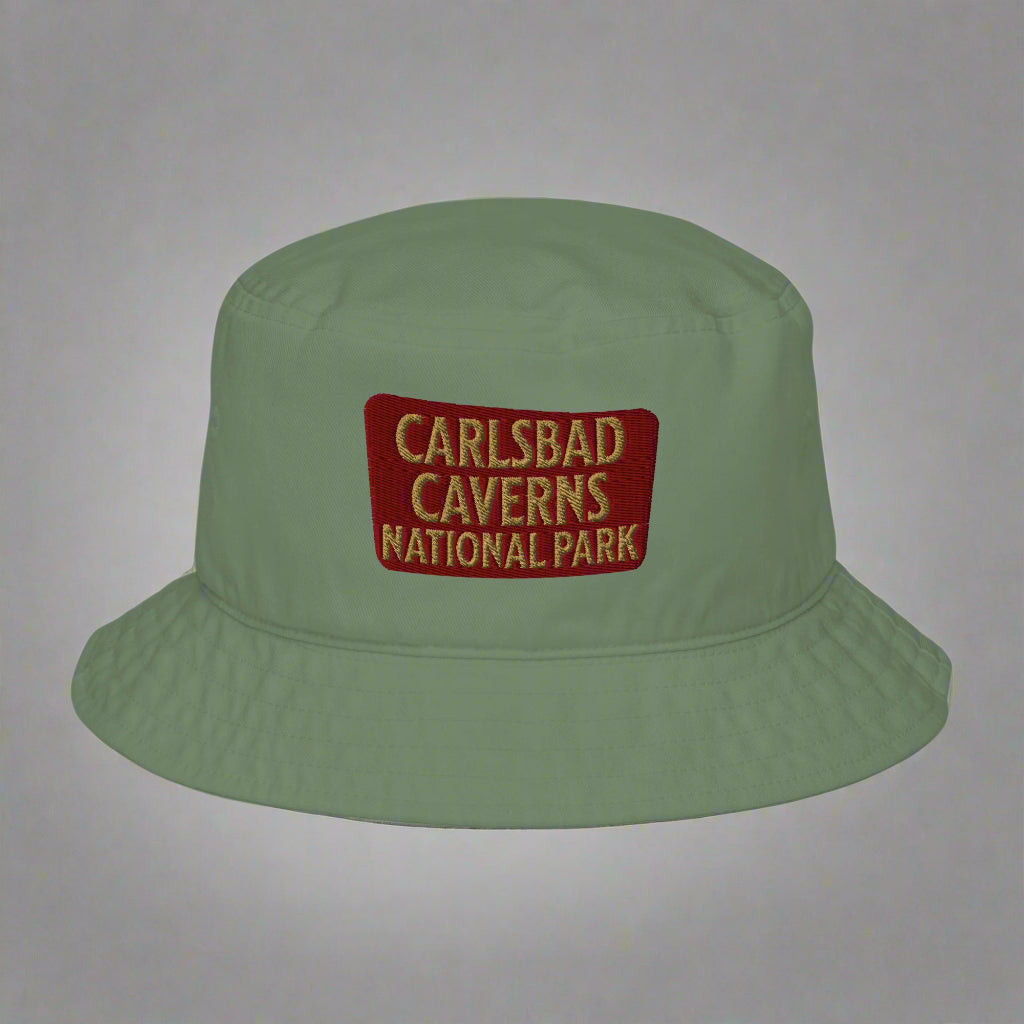 Organic Cotton Embroidered Bucket Hat Carlsbad Caverns National Park