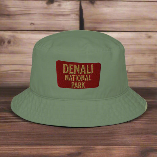 Denali National Park Sign Organic Cotton Bucket Hat