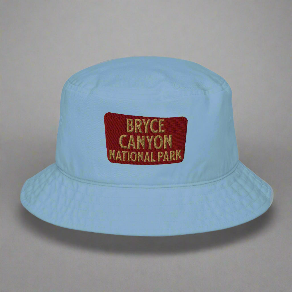 Organic Cotton Embroidered Bucket Hat Bryce Canyon National Park Sign