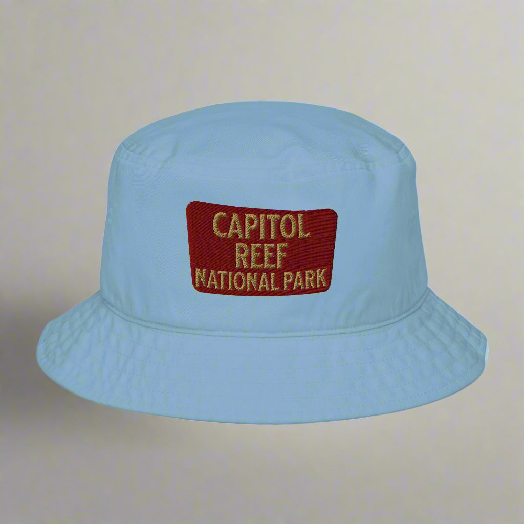 Capitol Reef National Park Sign Organic Cotton Bucket Hat
