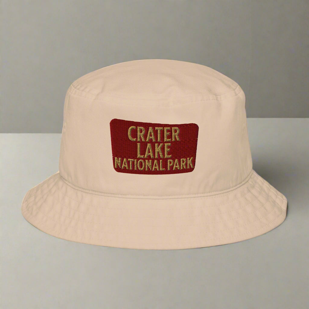 Crater Lake National Park Sign Organic Bucket Hat
