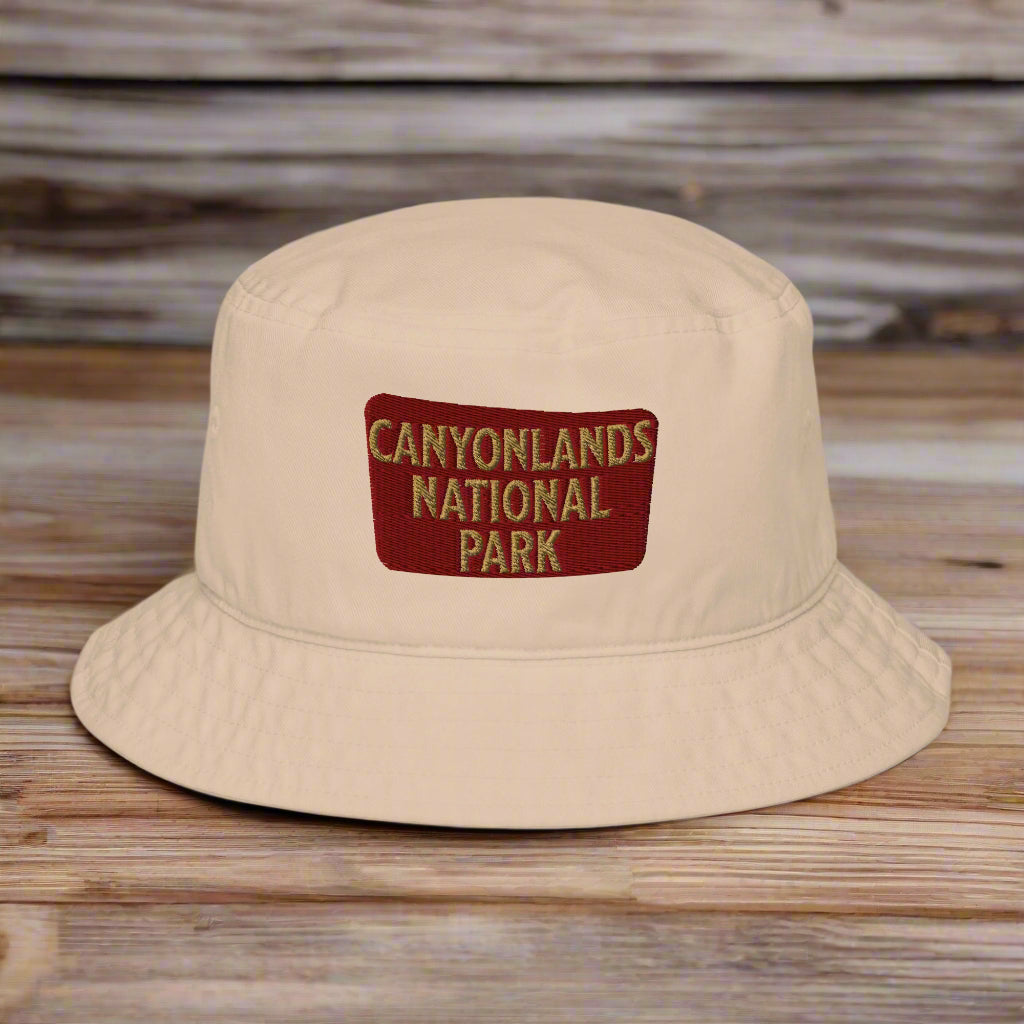 Canyonlands National Park Embroidered Organic Cotton Bucket Hat