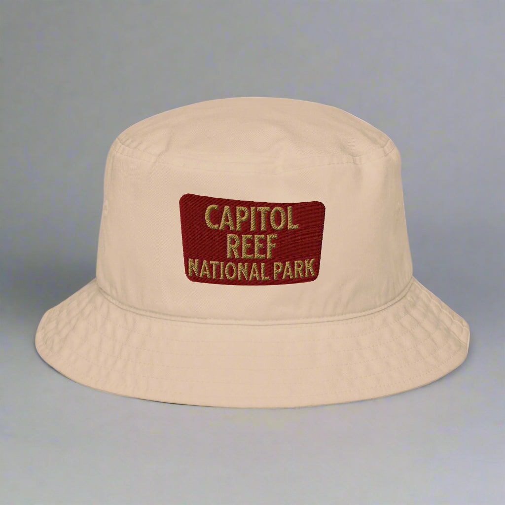 Capitol Reef National Park Sign Organic Cotton Bucket Hat