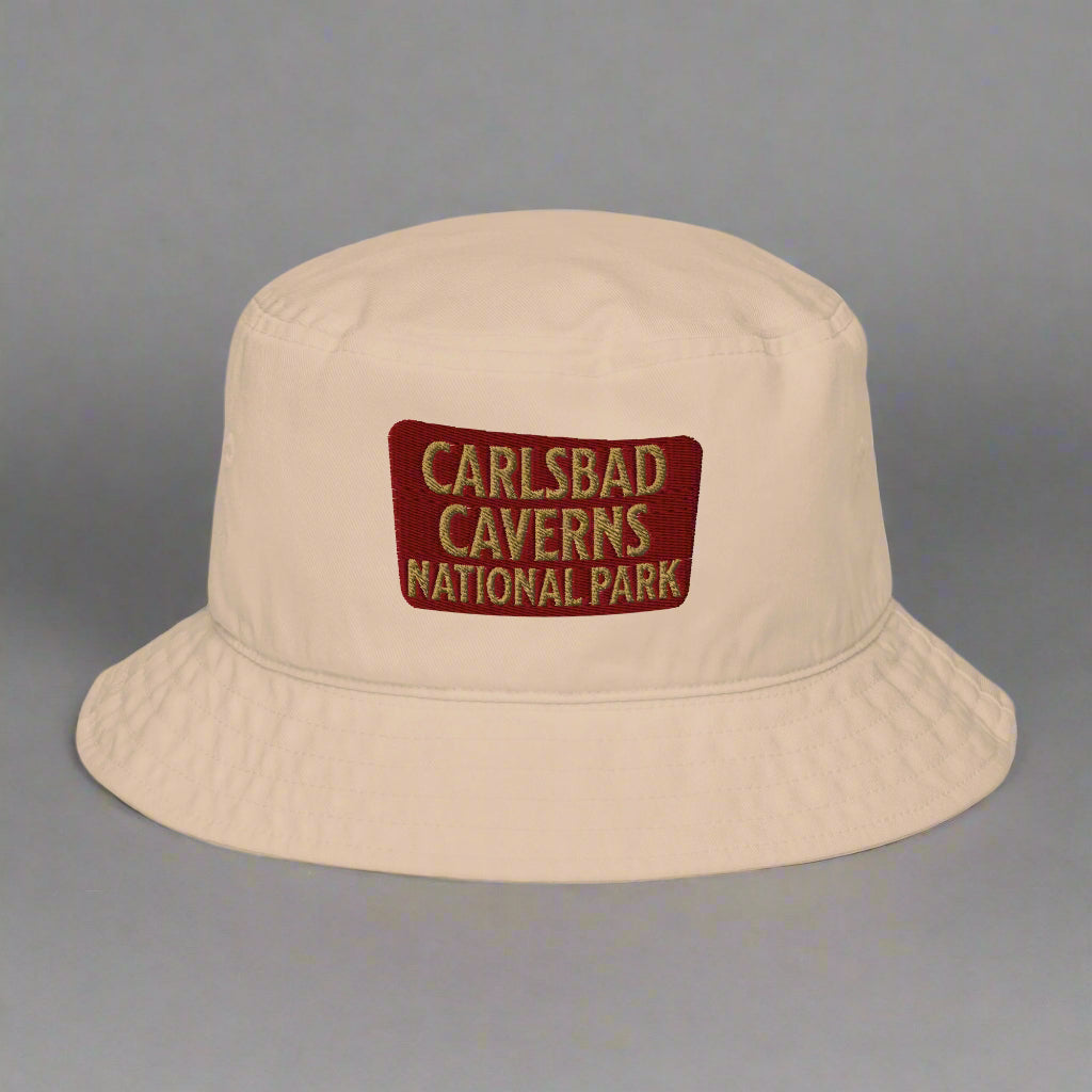 Organic Cotton Embroidered Bucket Hat Carlsbad Caverns National Park