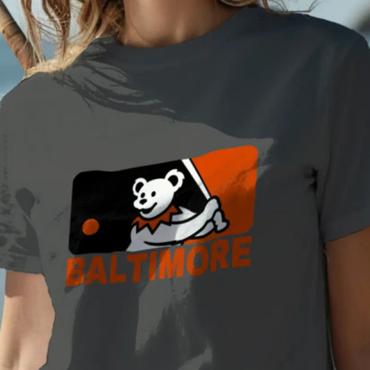 Baltimore Baseball Edition MLB Logo T-Shirt Dancing Bear The Ballpark Collection