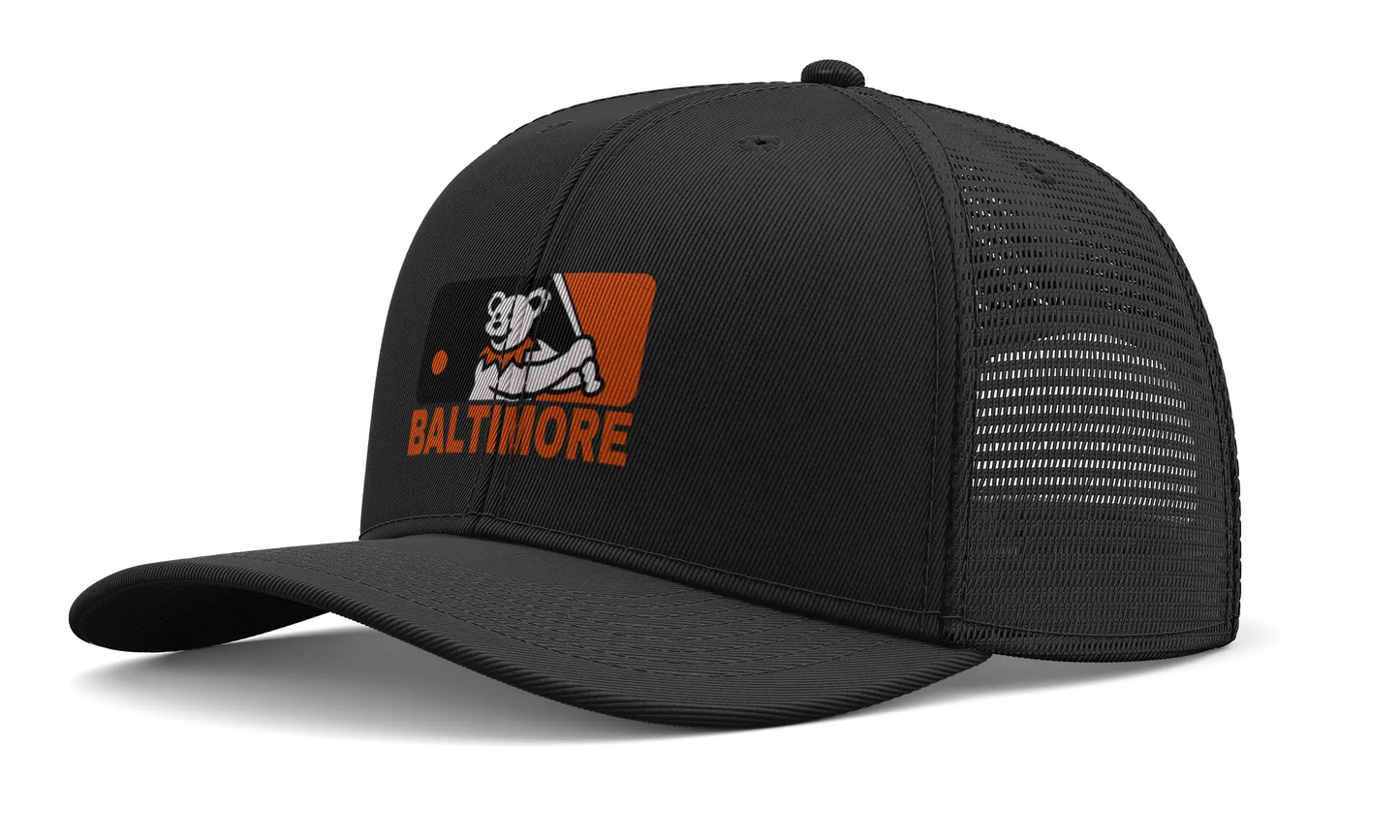 Baltimore Baseball Edition Dancing Bear Logo Trucker Cap The Ballpark Collection