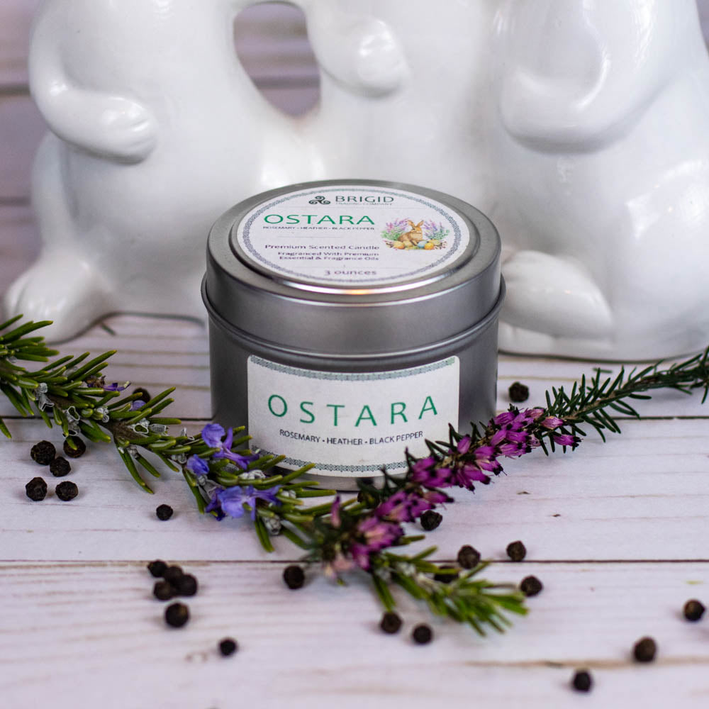 Ostara Soy Wax Candle Heather Rose and Black Pepper Flower