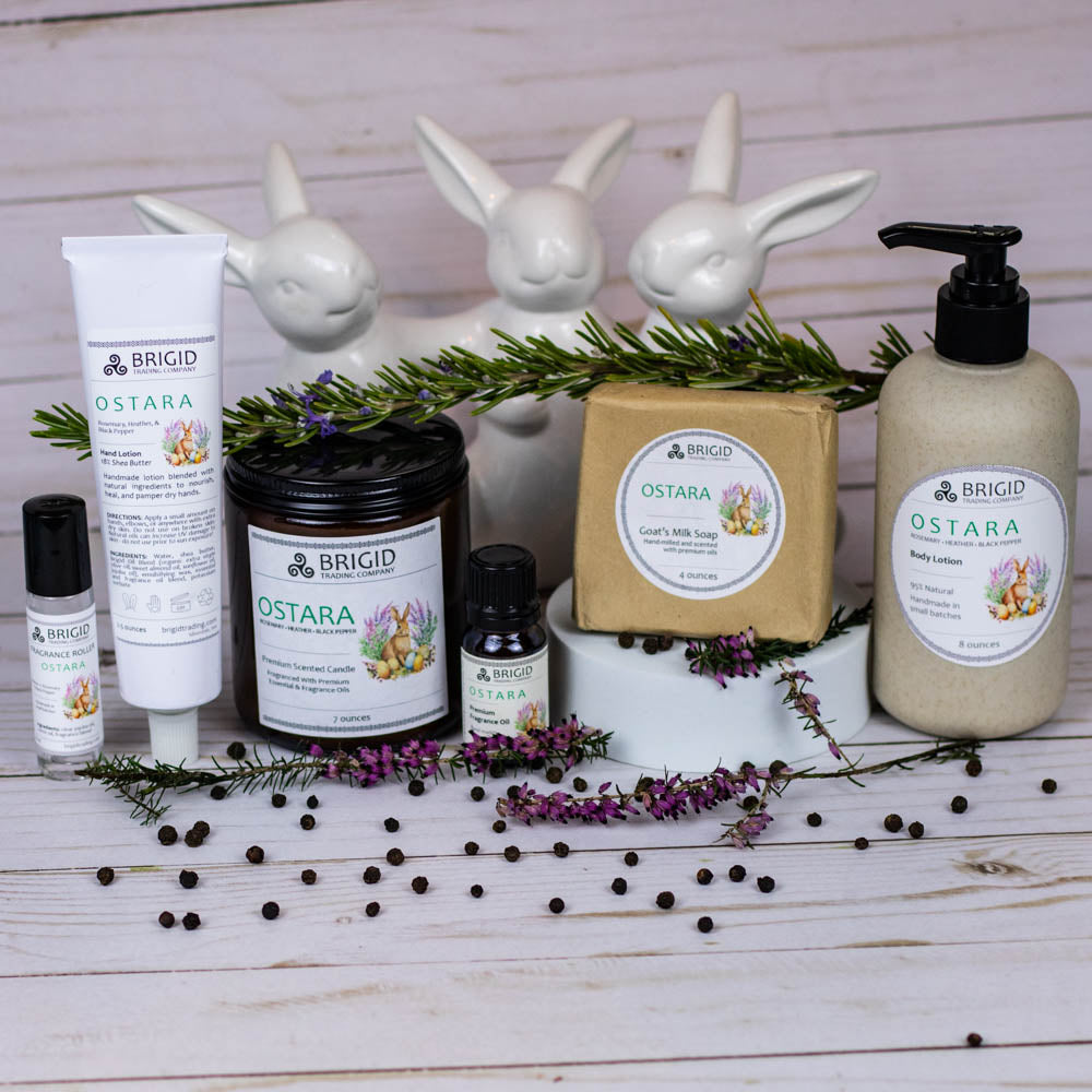 Ostara Soy Wax Candle Heather Rose and Black Pepper Flower