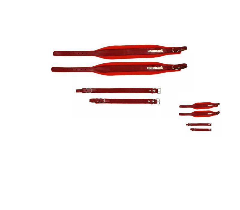Adjustable Red Leather Accordion Strap ACC5 by Hohner
