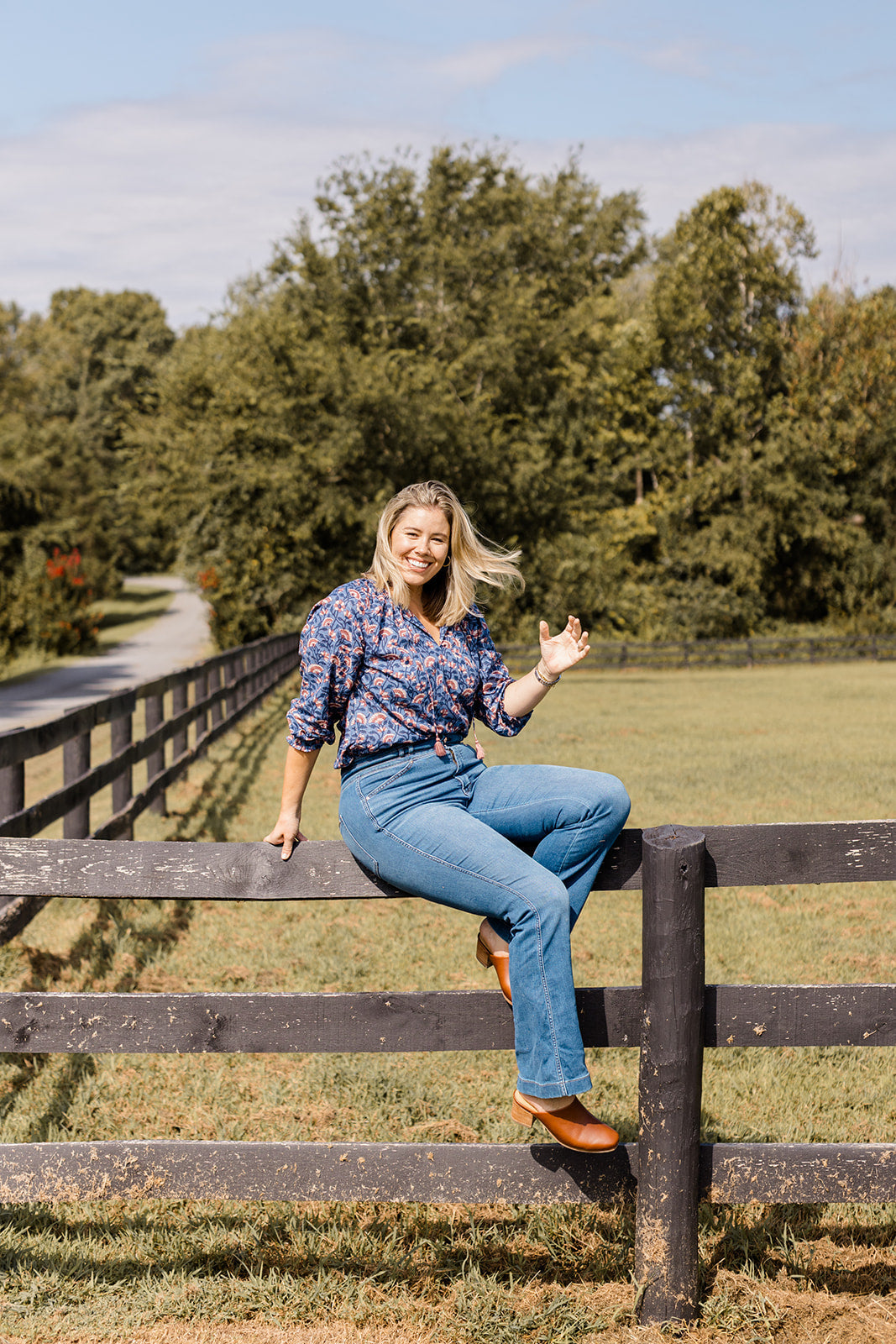 Jess Top Tassel Tie Full-Length Shirt Carla Kiley Collection