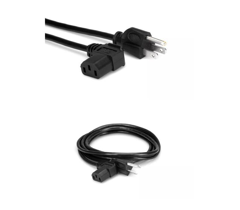 Power Cord Right-angle IEC C13 to NEMA 5-15P 3 Feet Hosa PWC-143R