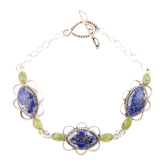 Oxford Lapis and Jade Bracelet