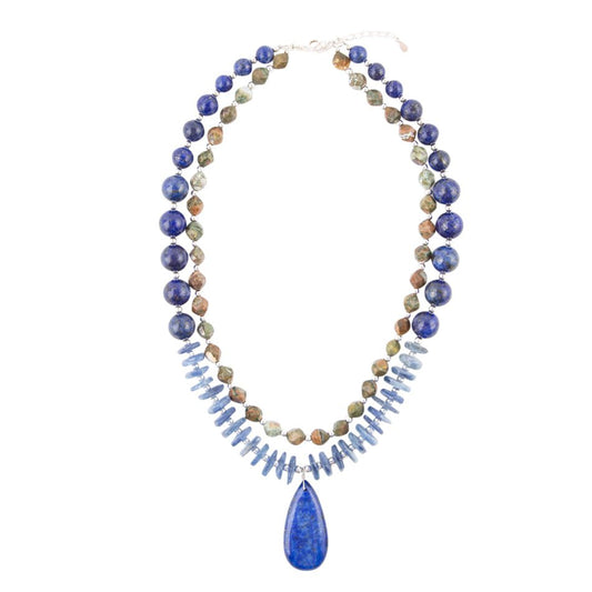 Oxford Two Row Pendant Necklace