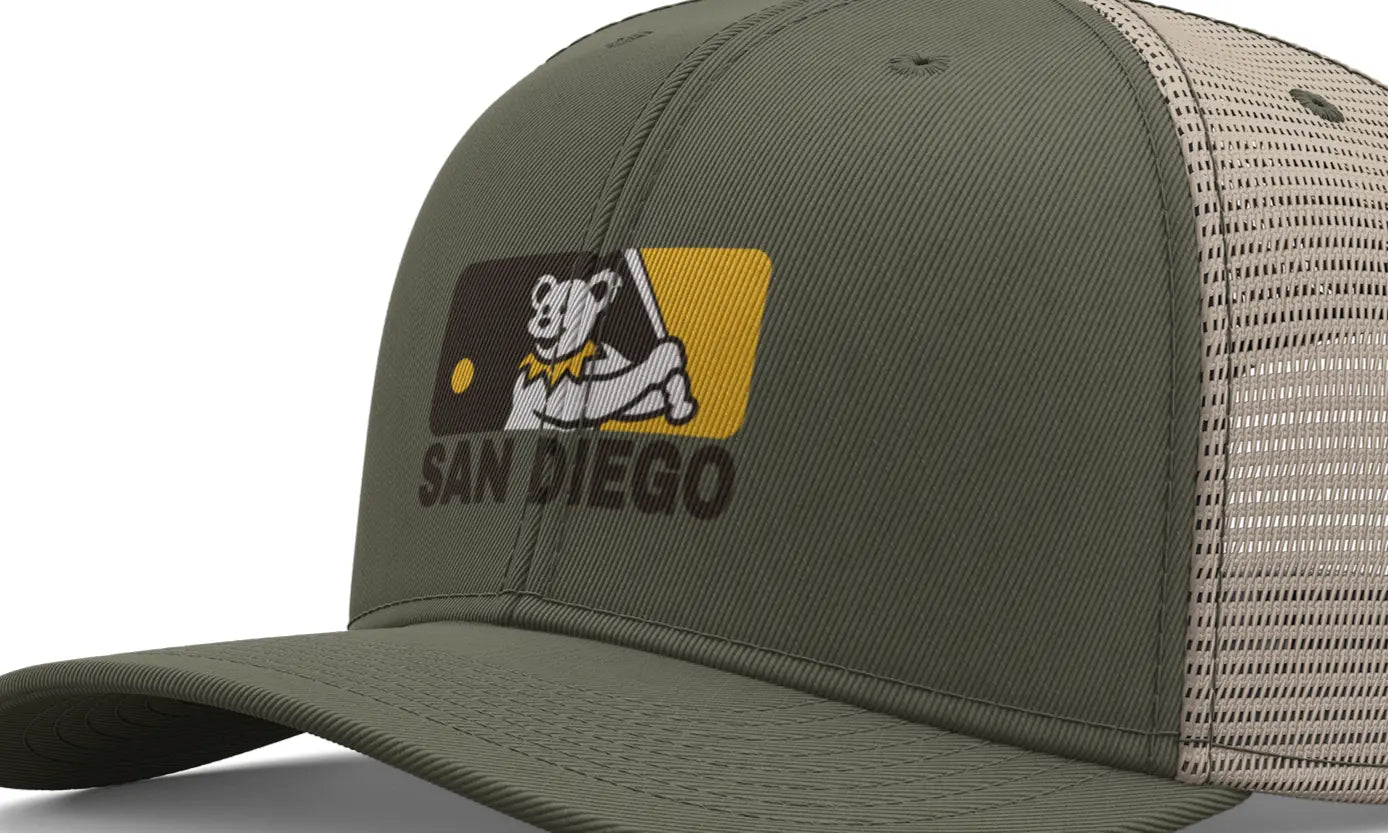 San Diego Baseball Edition Dancing Bear Logo Trucker Cap The Ballpark Collection