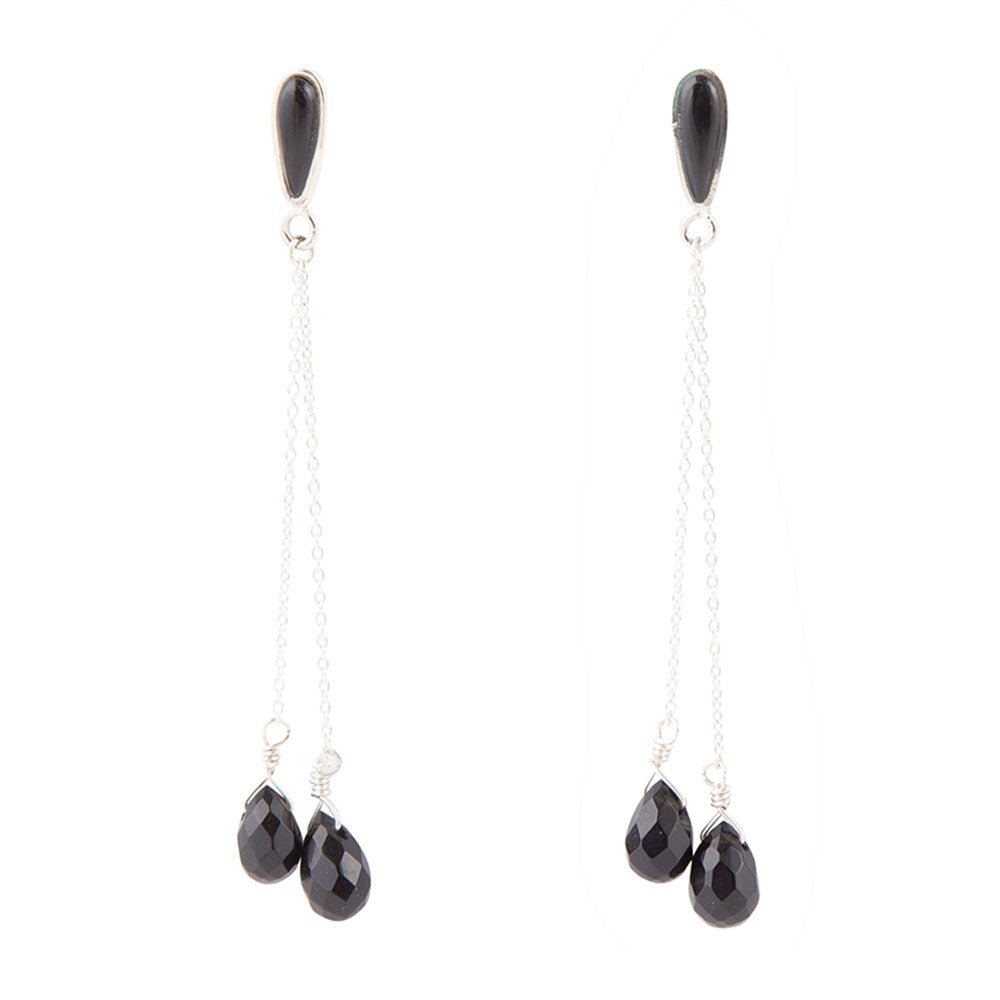 Palios Black Onyx Cascade Post Earrings