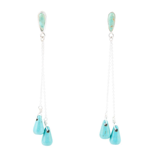 Palios Turquoise Cascade Post Earrings