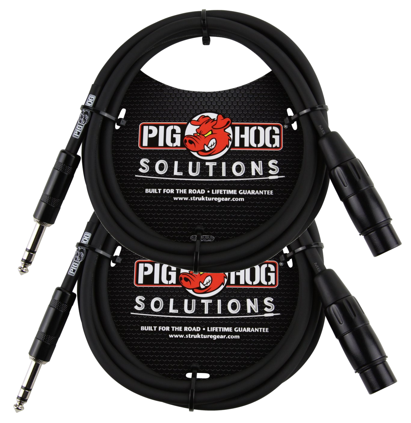 Pig Hog 6ft TRS(M) to XLR(F) Balanced Cable 2 Pack Solutions PX-TMXF6