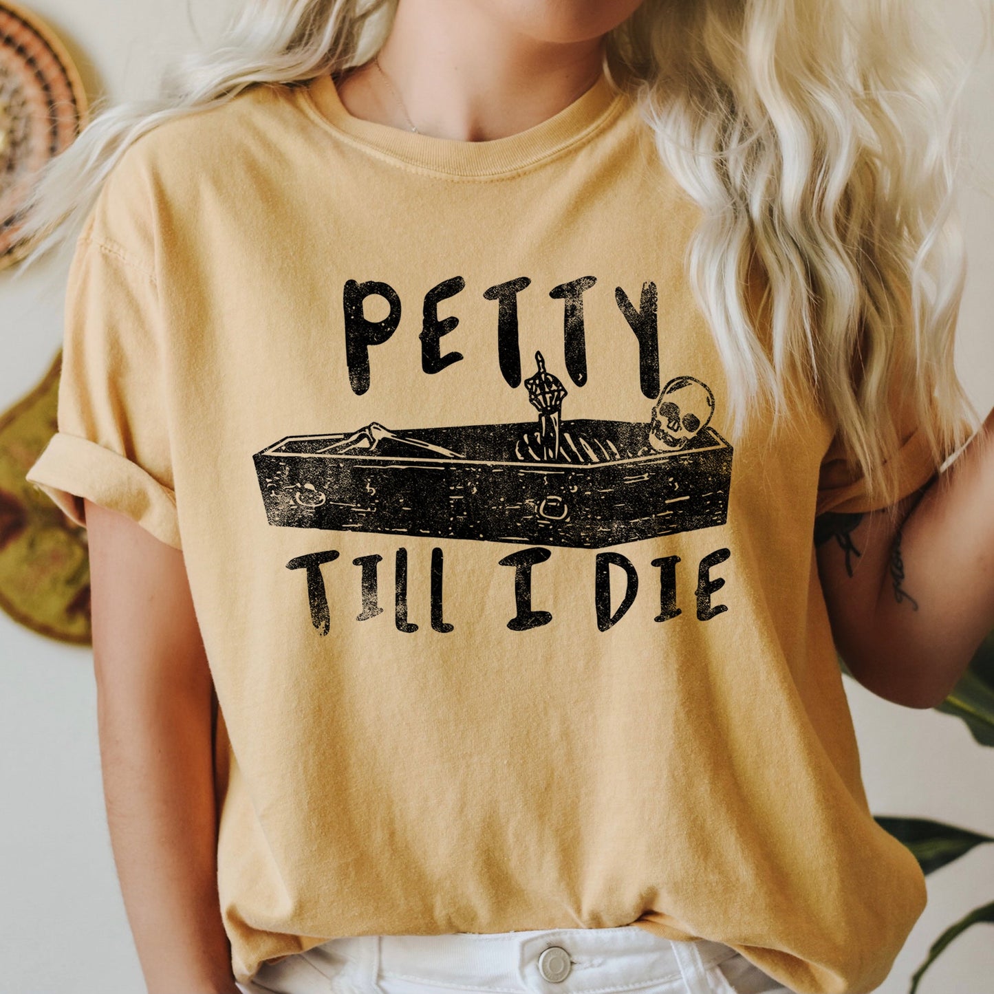 Petty Till I Die Retro Halloween Comfort Colors Tshirt