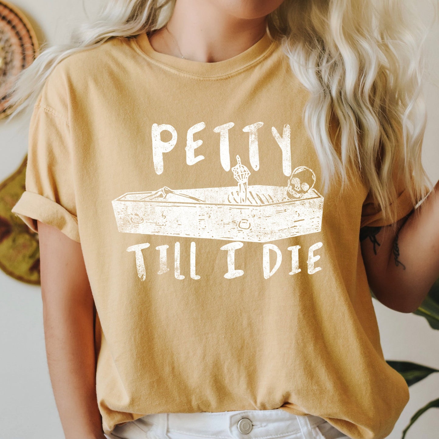 Petty Till I Die Retro Halloween Comfort Colors Tshirt
