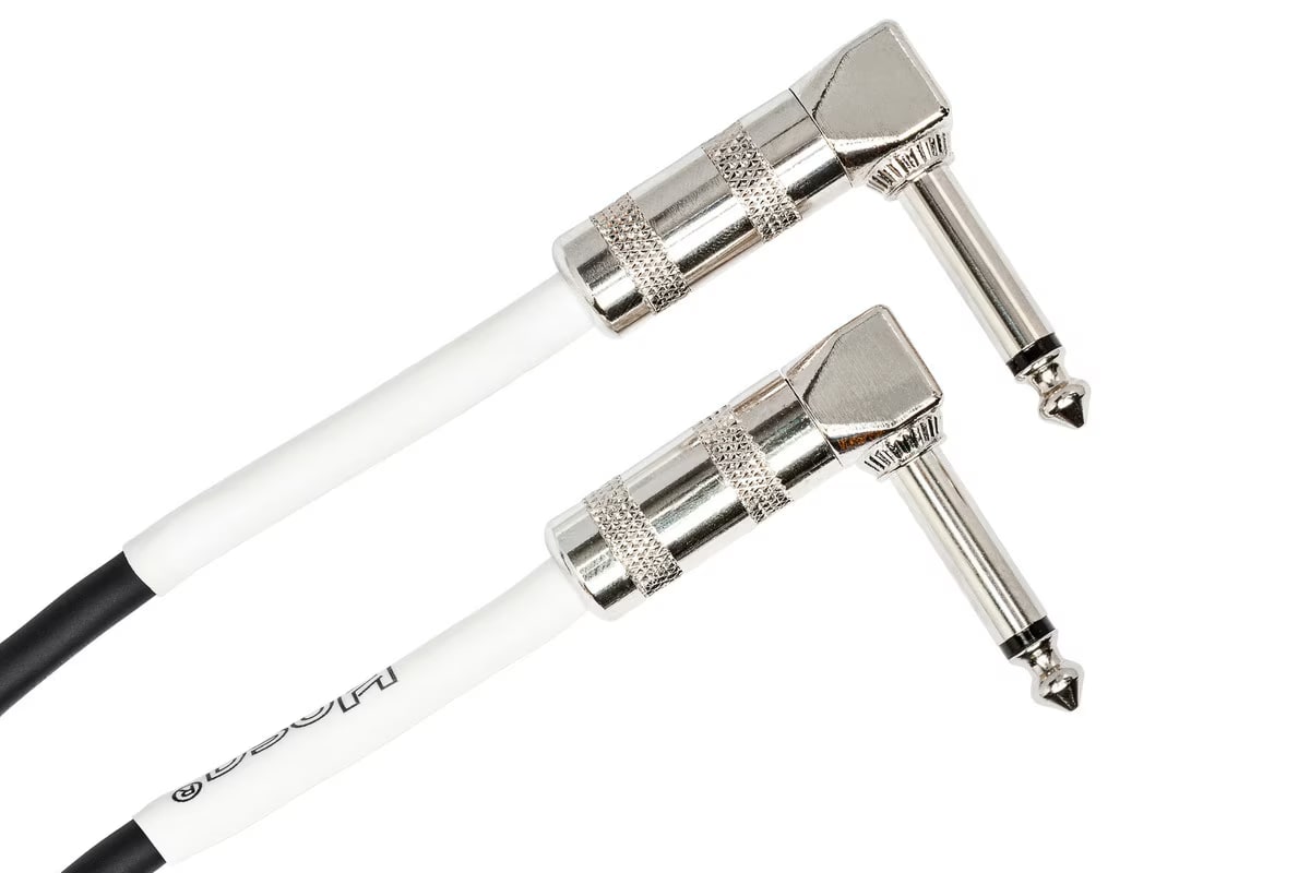 Guitar Patch Cable 18 Inch TS Male to Right Angle TS Male Hosa