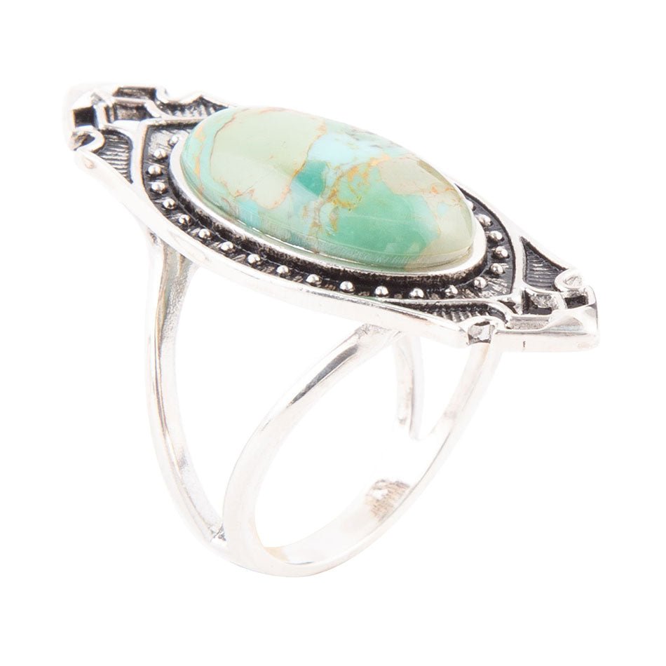 Phantom Blue Turquoise and Sterling Silver Ring