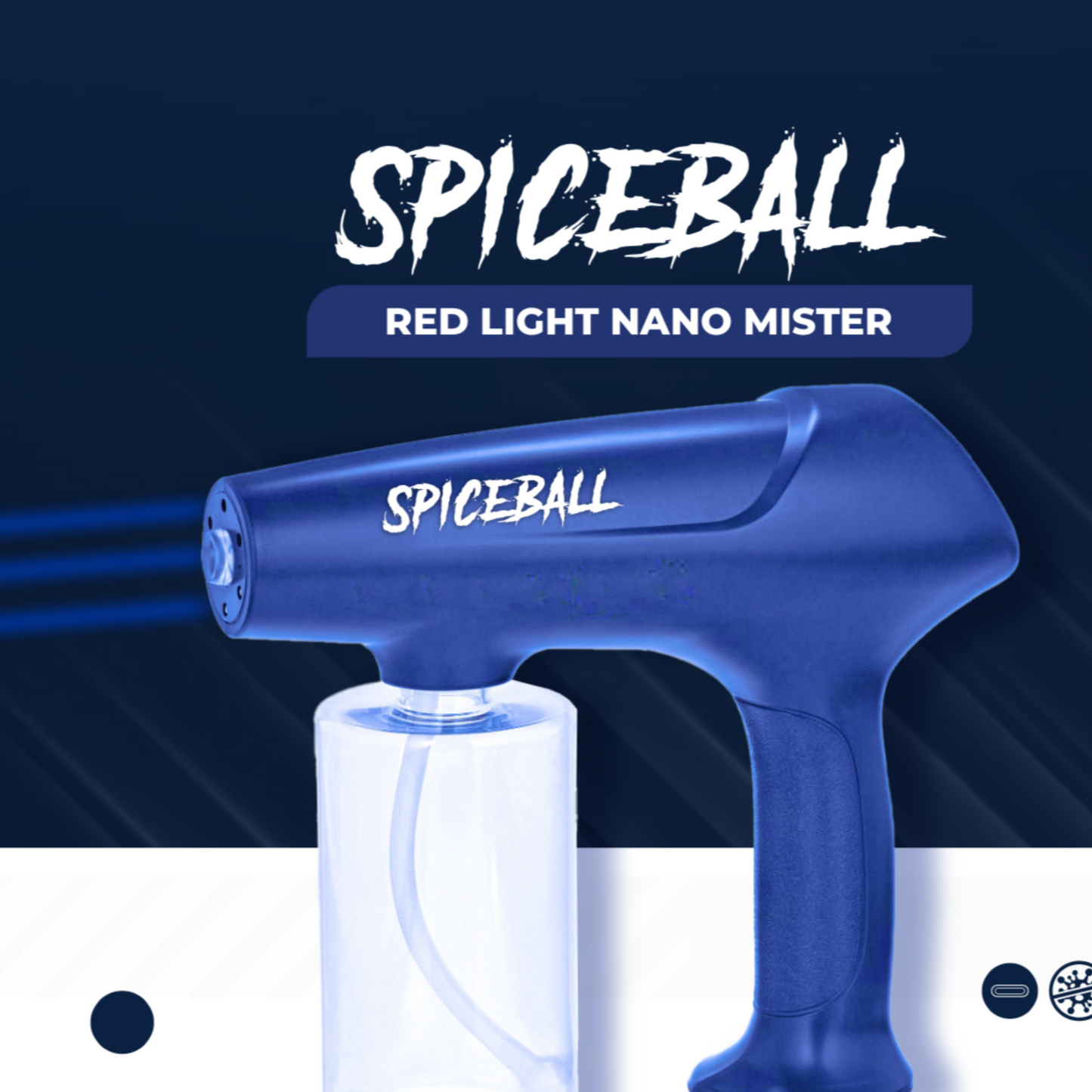 Blue Spiceball Fine Nano Mist Atomizer Blaster