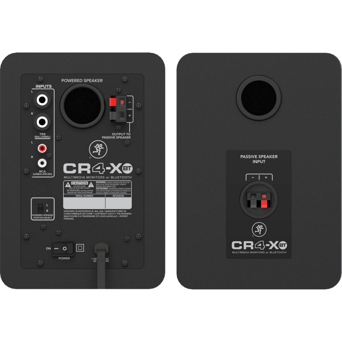 Mackie CR4-XBT Bluetooth Enabled 4' Multimedia Monitors Creative Reference Series